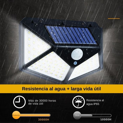 Lampara solar LED + sensor de movimiento
