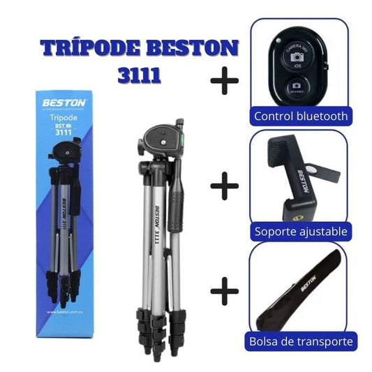 Trípode Beston 3111-bluetooth + Soporte celular